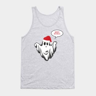 Merry Boomas Vector Design - Christmas Ghost Tank Top